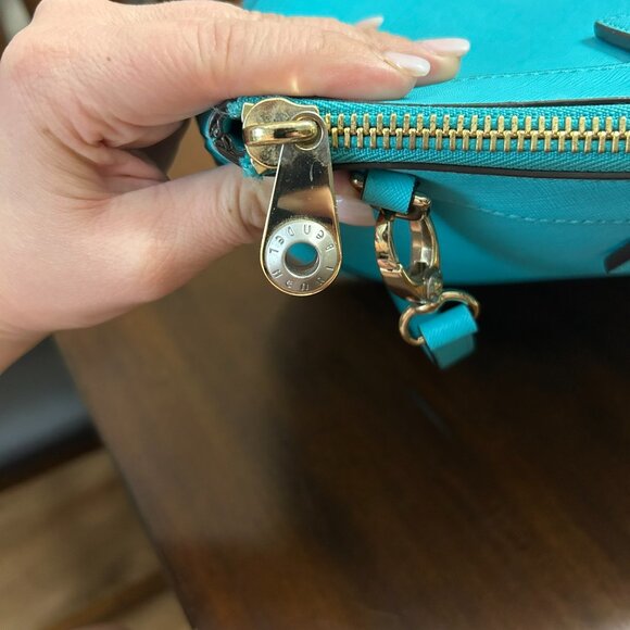Henri Bendel West 57th Satchel – Turquoise Saffiano Leather *Rare Color* - Picture 5 of 7
